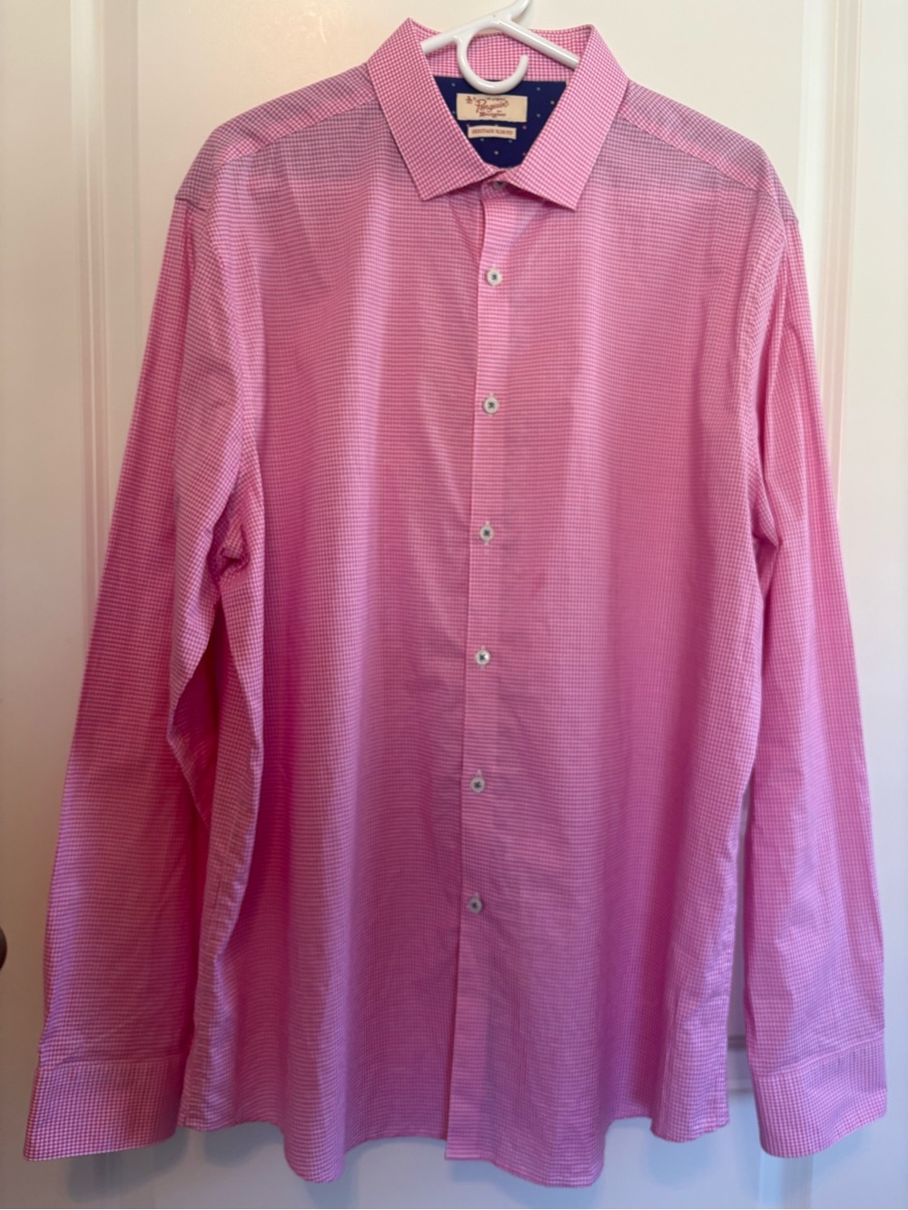 Original Penguin Men's Pink Micro-Check Dress Shirt
